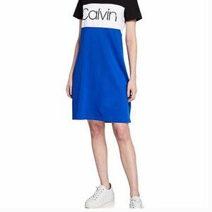 Calvin Klein color block shirt dress